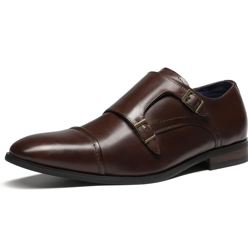 Bruno Marc Men's Dress Shoes Monk Strap Slip On Loafers